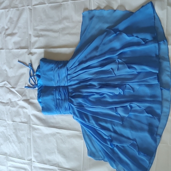 David's Bridal Blue Knee Length Dress 👗. Size 2 - Picture 6 of 7